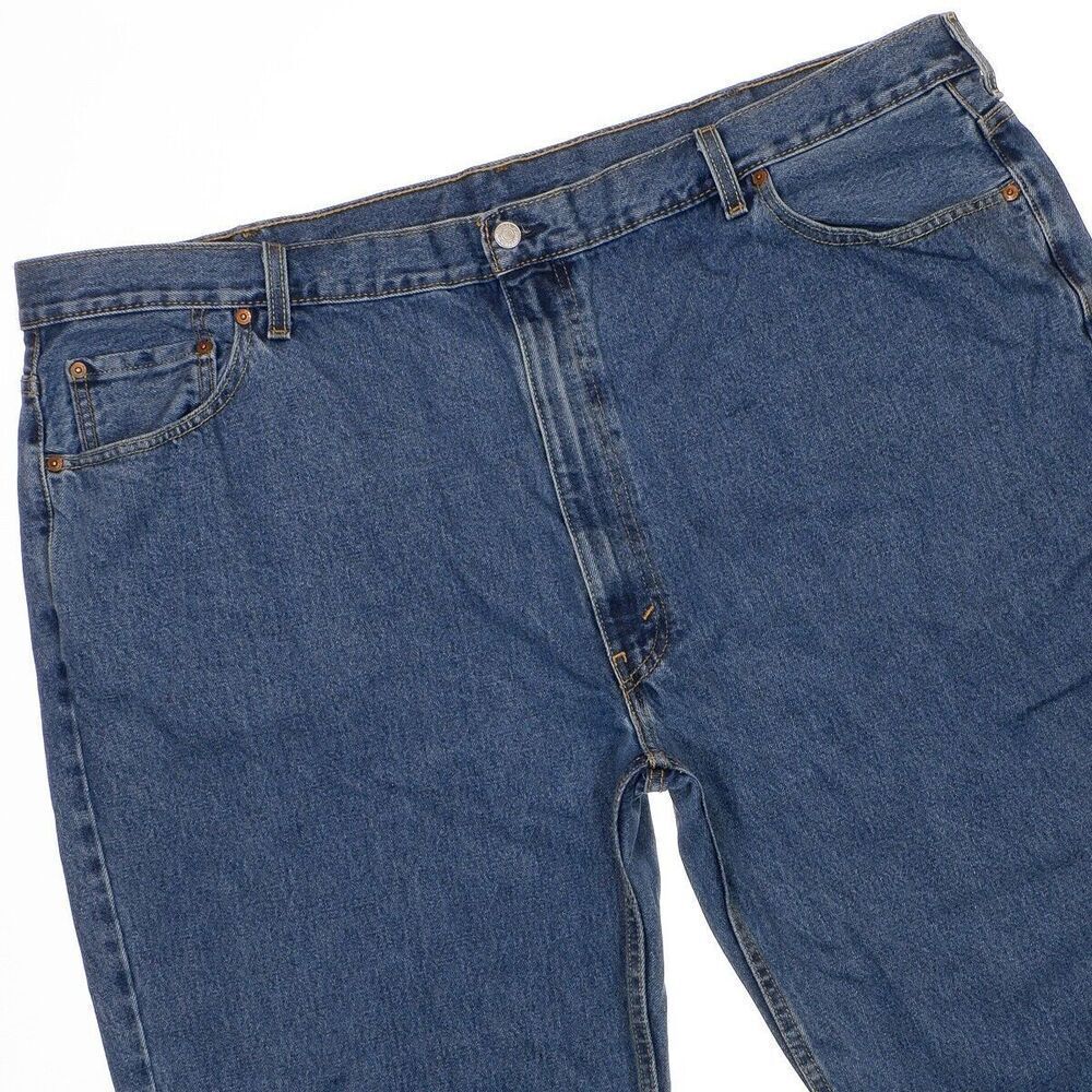 Levis 550 Jeans Mens Size 52x30 Measures 49x28 Blue Straight Leg Cotton Denim - Picture 2 of 13